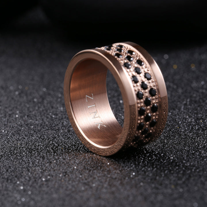 ZINK Men's Rose Gold Stainless Steel Ring | ZJRG024SPIG