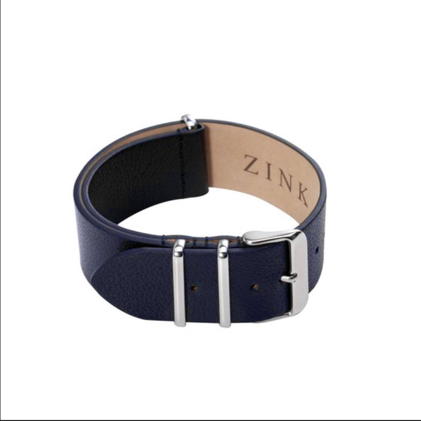 ZLB002DBS Zink Men's Textured Genuine Leather Strap