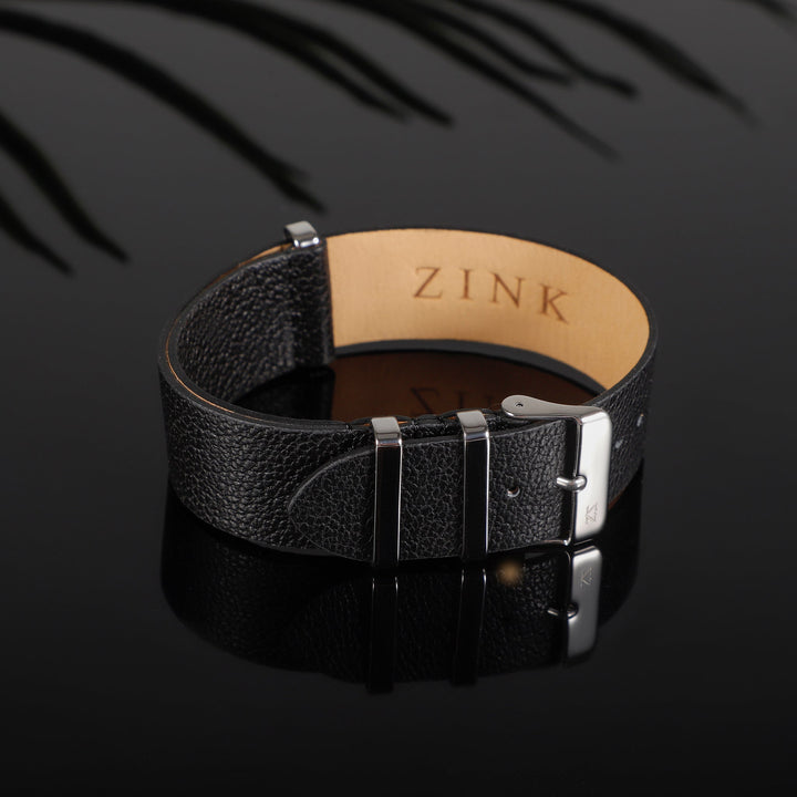 ZLB001BS Zink Men's Textured Genuine Leather Strap