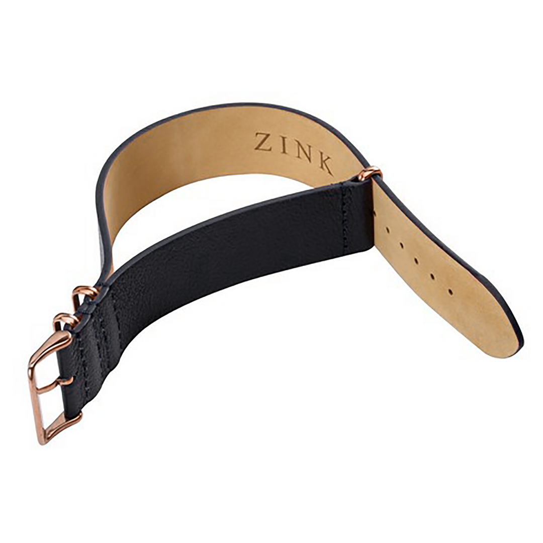 ZLB001BWG Zink Men's Textured Genuine Leather Strap