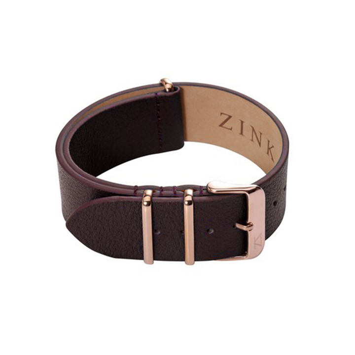 ZLB001BWRG Zink Men's Textured Genuine Leather Strap